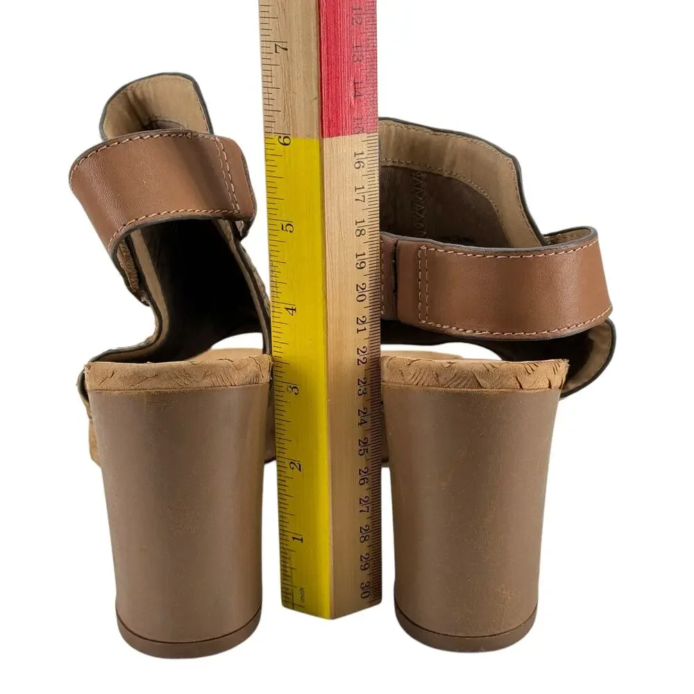 Naked Feet Juno Women's SZ 8.5 Sandals Brown Neutral Capsule Classic Casual Chic